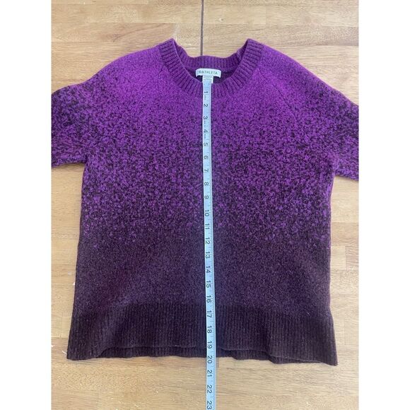 Athleta Hawthorne Textured Ombré Crewmen's Merino Wool Sweater Medium - Picture 3 of 7